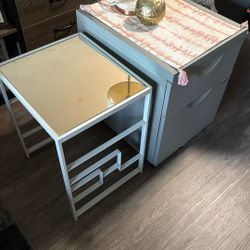 Side table And Filing Cabinet 
