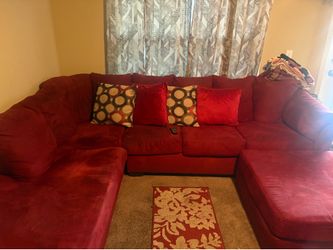 Red sectional from Ashley furniture