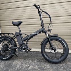 VTUVIA SK20 - 750 Watts Fat Tire Folding Aluminum Electric Bike in Black - Brand New
