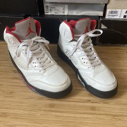 Jordan 5 retro white fire red (rps)