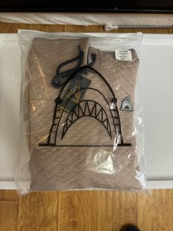 Rare Tiger Shvrk Quilted Scoop Hoodie - Sand Sz Med