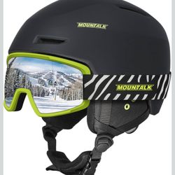 Ski Helmet with Ski Goggles for Men,Women & Kids - Adjustable Fit, Lightweight Size Small