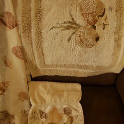 3 Pieces Seashell Bathroom Set 