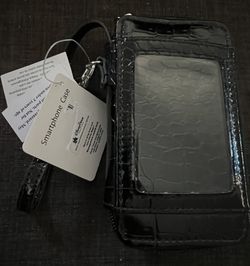 Disneyland Black Silver Mickey Icon Smartphone/Wallet Zip Wristlet 