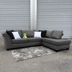 Modern Gray Sectional Couch
