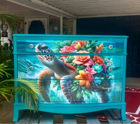 A Beautiful Amazing Turtle Inspired Vintage Dresser