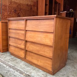 Vintage Mid Century Modern Walnut Dresser