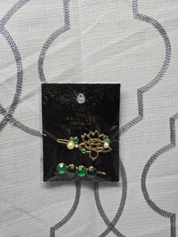 Disney Princess Tiana Accessory Set  Princess & The Frog Hair Clip Set New