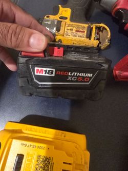 Dewalt and milwaukee battery