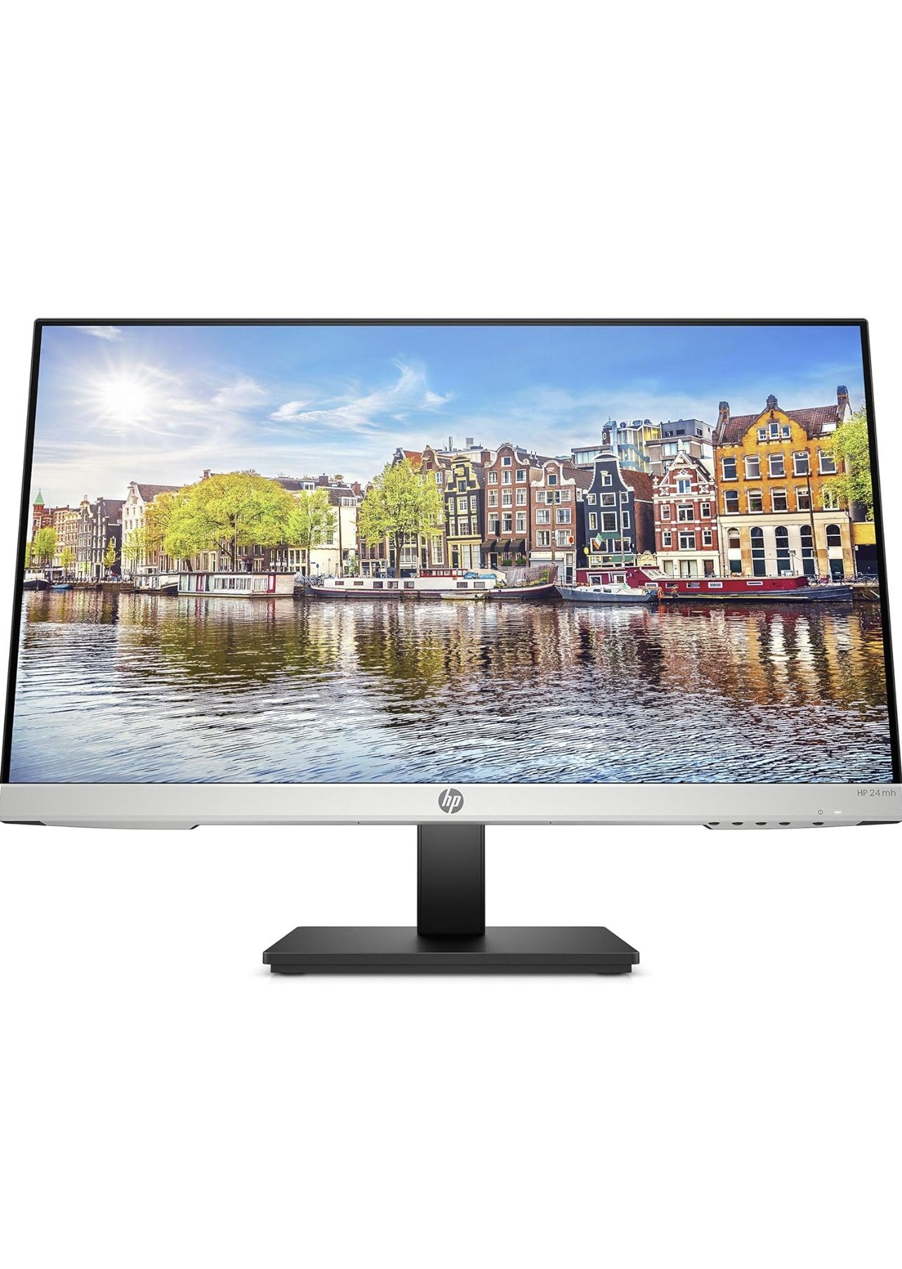 HP 24mh FHD Computer Monitor with 23.8-Inch IPS Display (1080p) - Built-In Speakers and VESA Mounting - Height/Tilt Adjustment for Ergonomic Viewing -