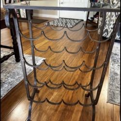 Wrought-iron Wine Rack and Table