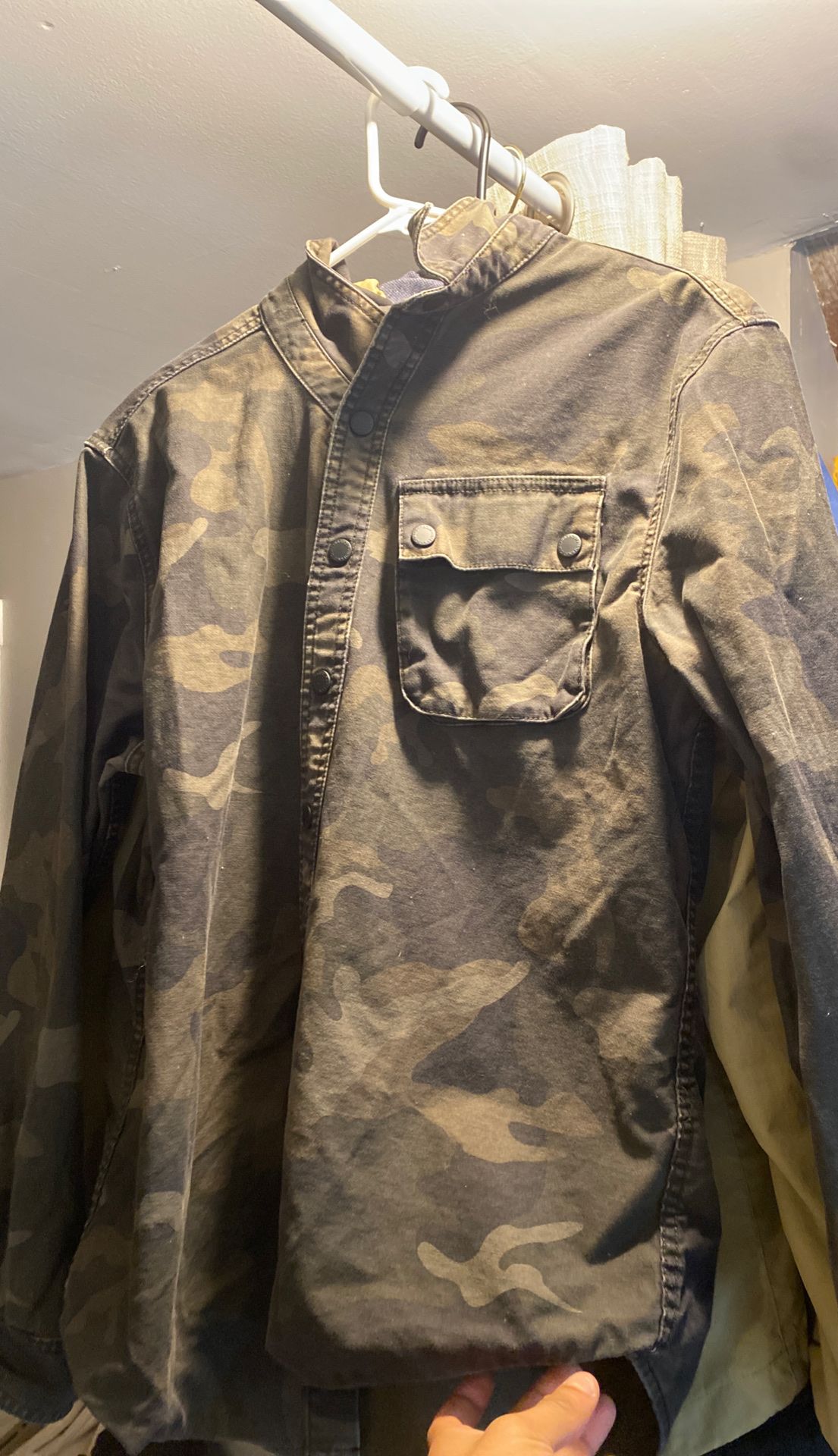 Barbour Dark Camo Jacket (no hoodie) (M)
