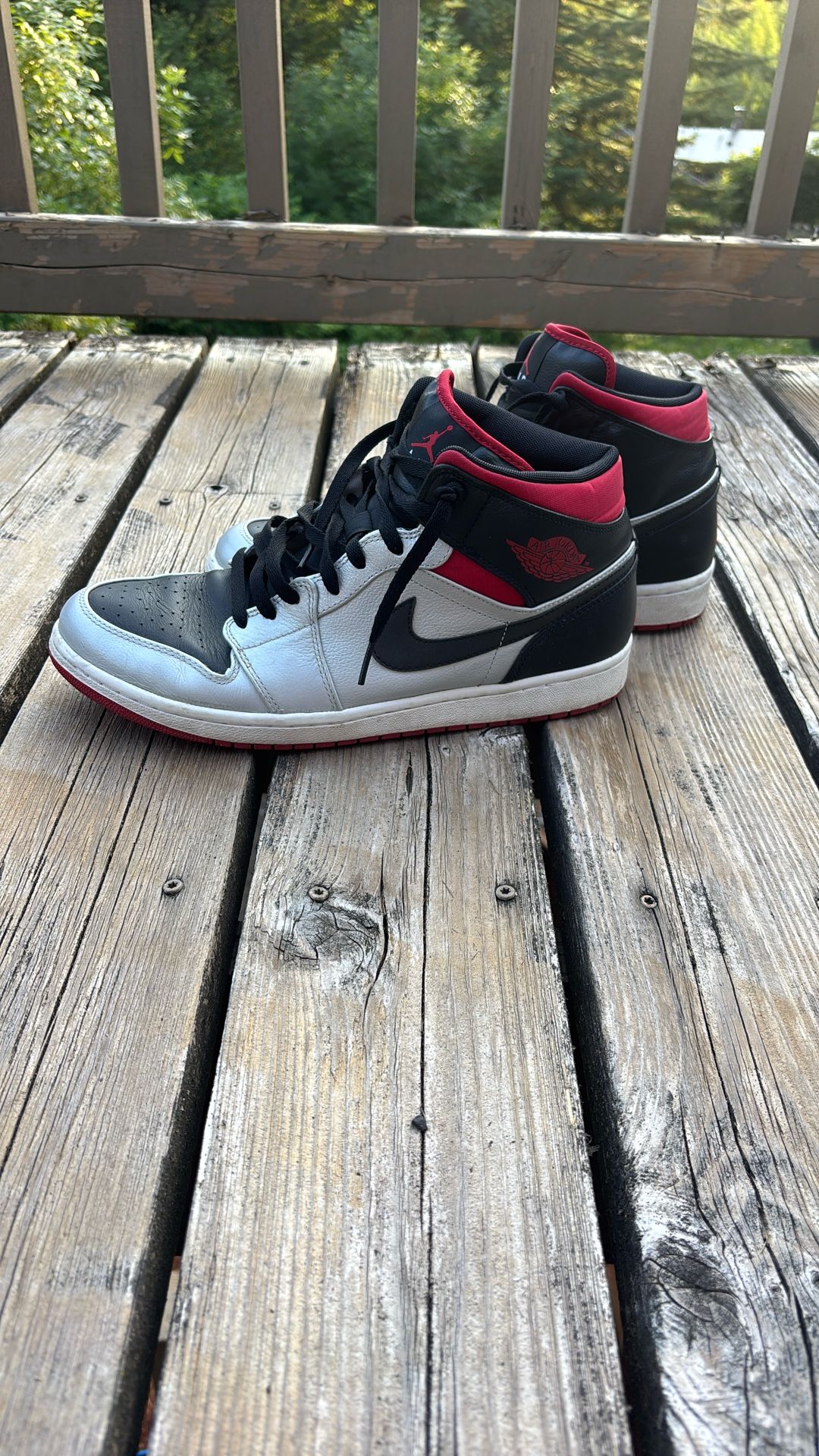 Metallic Black and Red Air Jordan 1 Mids Men’s size 12