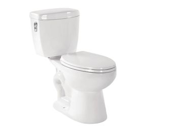 NEW! ALPHABATH Comfort Height 17″ 2-Piece White Toilet