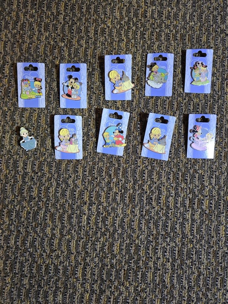 Precious Moments Disney Trading Pins x 10