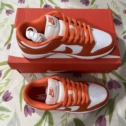 Nike Sneakers White And Orange 