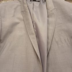 Men's Solid Grey Blazer XXL