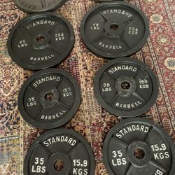 Set Of Olympic 2 Inch Weights Plates 320 Lbs