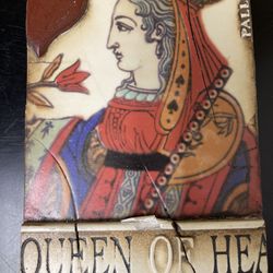 SID DICKENS T-161 QUEEN of HEARTS Memory Block Tile Wall Art- Retired 
