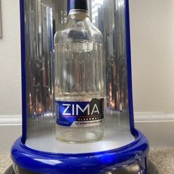 Vintage Zima Clearmalt Light Up Bottle Display
