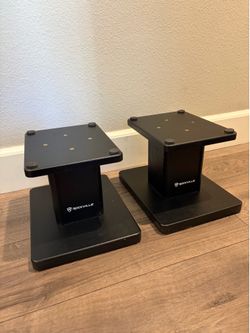 Rockville 8" Black Desktop Speaker Stand