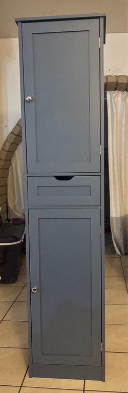 blue Storage Cabinet with Drawer