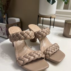 Braided Strap Chunky Heel - 6