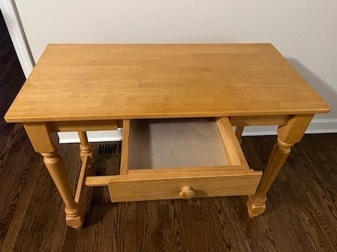 40" Sturdy Wooden Table or Desk with drawer made in Malaysia