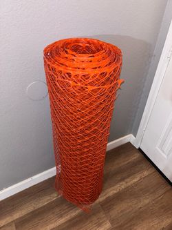 4ft Orange Plastic Safety / Construction Barrier Fence (about 30 Ft left)