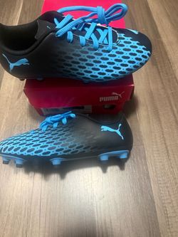 Puma Soccer Cleats Black and Blue