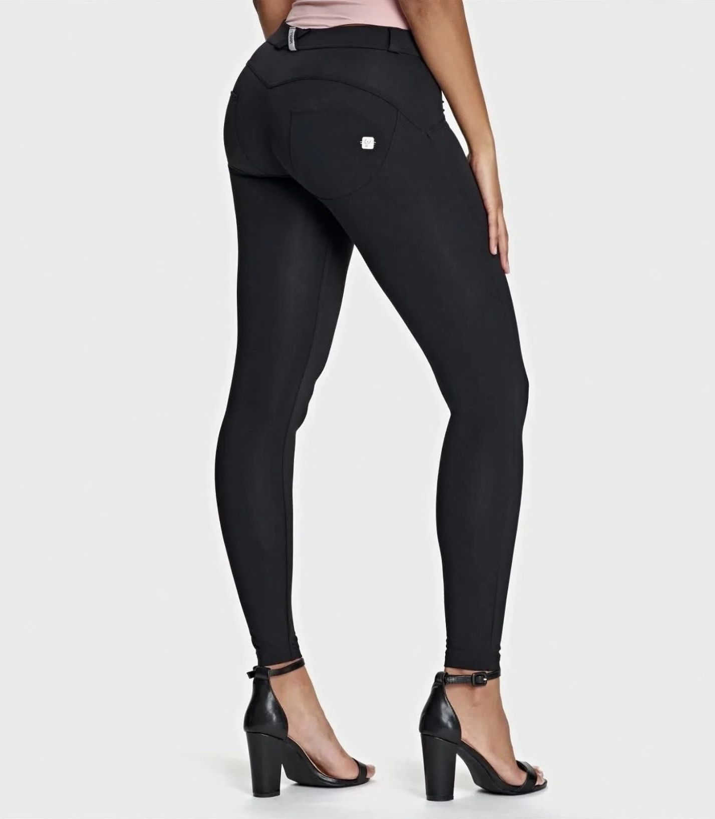 Freddy WR.UP Fashion Pants Black Stretch Silicone Waistband Booty Large/Med $199