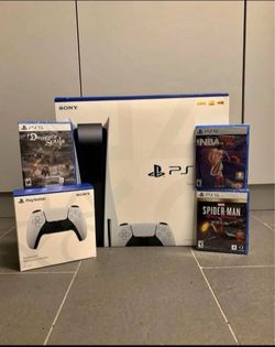 Brand New Disc Version Console + Extra Controller & 3 Games