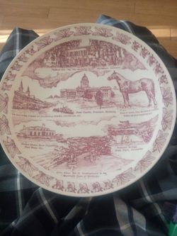 Vernon Kilns Transferware Plate Vtg State Souvenir KENTUCKY 1(contact info removed)