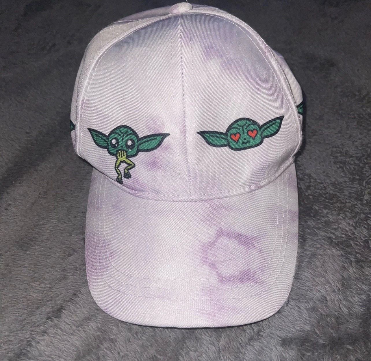 Star Wars Baby Yoda Girls Licensed Baseball Hat Cap Tie-Dye with Yoda Icons