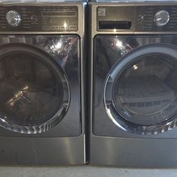 Kenmore Stainless Steel Front Loading Laundry Pair With Steam Options
