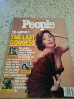Vintage people magazine/ February 12,1990/ Ava Gardner,1922-1990/ the last goddess/ married : mickey Rooney,Artie Shaw, & Frank sinatra