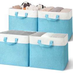 GRANNY SAYS 13x13 Cube Storage Bins, Storage Cubes with Metal Frame, Storage and Organizer, Foldable Closet Storage Baskets, Storage Cube Bins, Storag