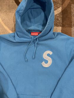 Supreme Light Blue S Logo Hooded Sweatshirt Size Large for Sale in