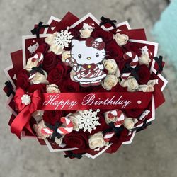 Christmas Bouquet Ramo Buchón navidad Hello Kitty