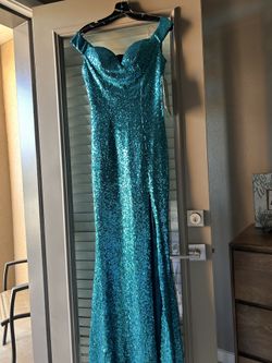 Beautiful turquoise sequin dress
