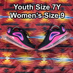 Nike Air Max 720 GS Fuchsia Black Laser Pink Shoes AQ3196-007 Youth 7Y Women’s 9