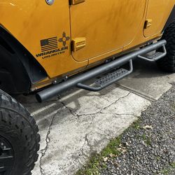 3-Inch Nerf Drop Side Step Bars; Black (07-18 Jeep Wrangler JK 4-Door)