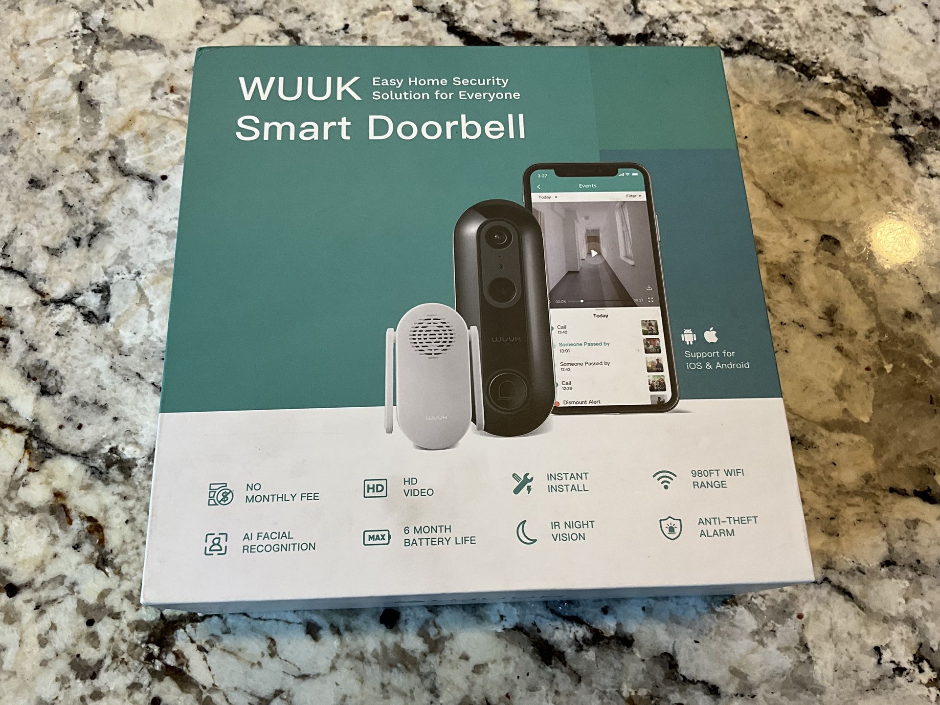  WUUK Smart Doorbell Pro (1 Doorbell Pro+1 Base Station