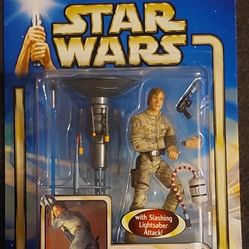 New 2002 Star Wars Bespin Duel Luke Skywalker Action Figure Non-Bloody Magnet Variant / Error Sealed - New In Box - Cloud City - ESB - NIB