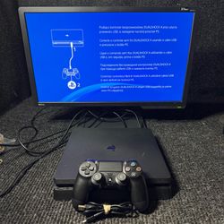 Ps4 Slim 1TB Console with Controller and Cables