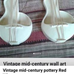 Vintage Mid Century Pottery Wall Decor 