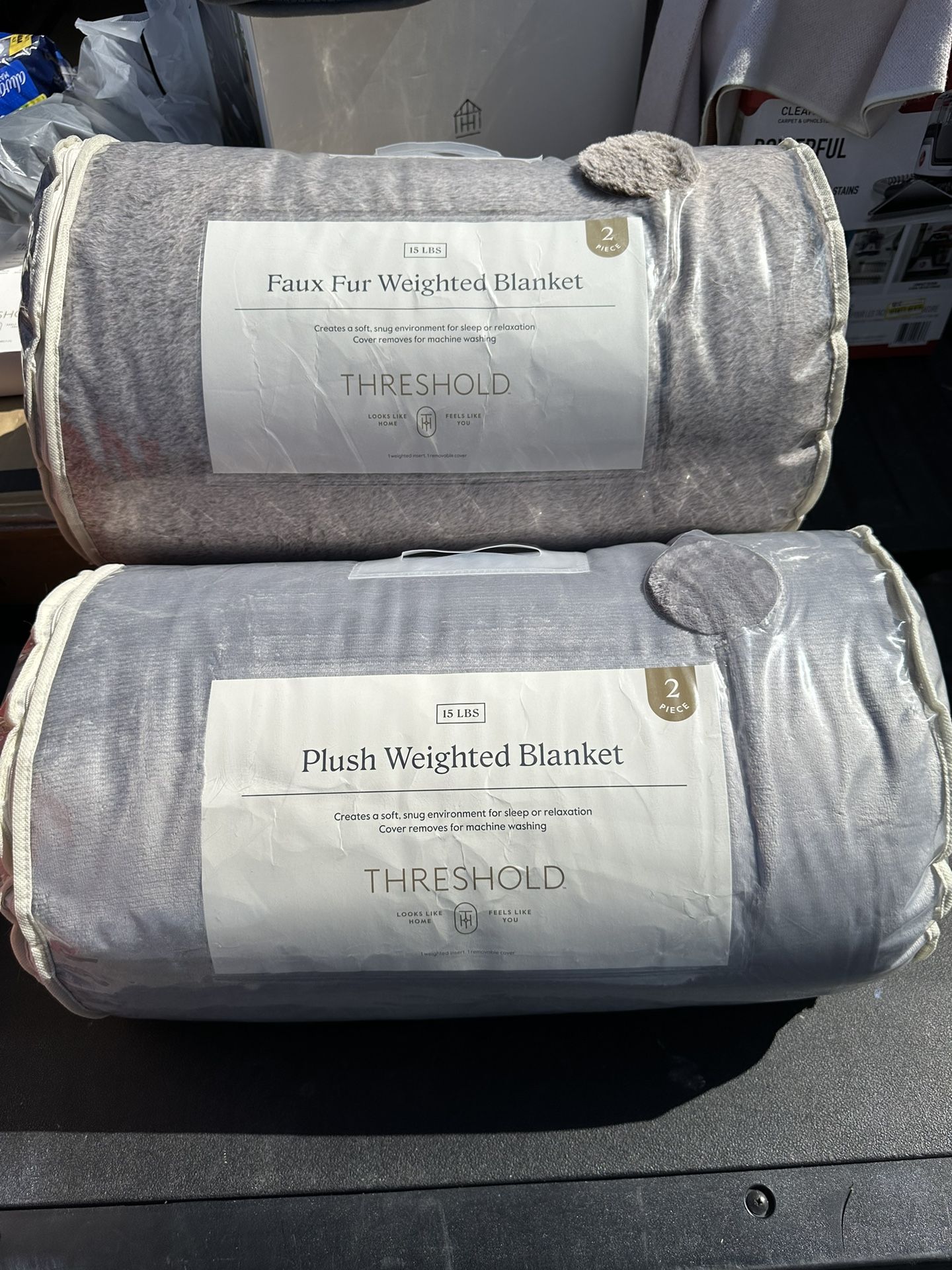 Plush Weight And Faux Fur Weight Blankets 15lbs