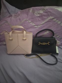 Two Small Handbags Pink and Black