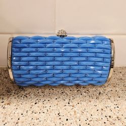 Blue Beades Clutch Handbag 