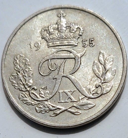 1955 DENMARK 10  ORE COIN